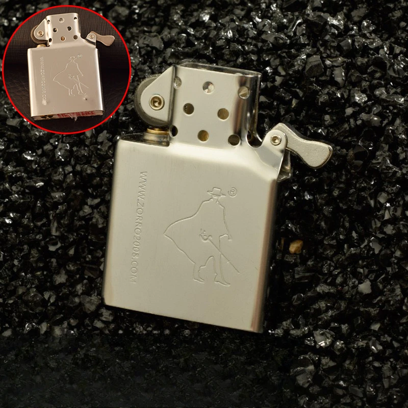 جديد ZORRO المزدوج النار الشعلة إدراج أخف يندبروف الغاز جت الصوان النفط أخف نفخ البيوتان بطانة لتقوم بها بنفسك أداة #2