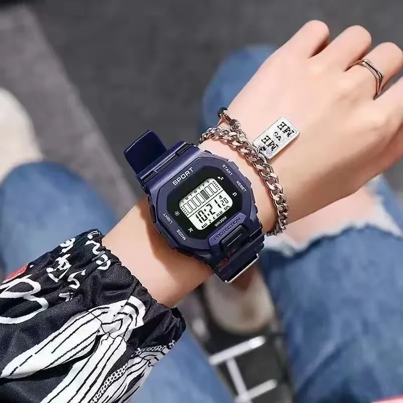 Reloj electrónico de moda para Hombre, deportivo juvenil, resistente al agua, Esfera Grande, Reloj de pulsera Digital para Hombre y mujer, Reloj para estudiantes