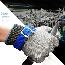 1PCS Cut Resistant Stainless Steel Gloves Working Safety 316 Gloves Metal Mesh Anti Cutting For Butcher Work Man