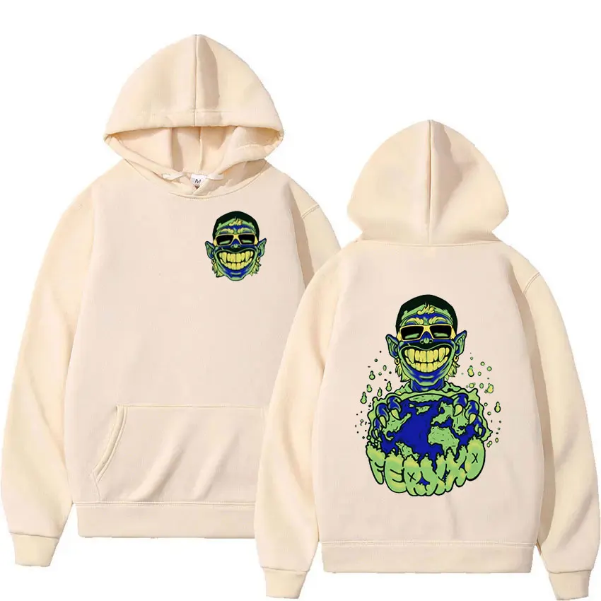 Ferxxocalipsis masculino Tour Pullover de grandes dimensões, Hoodie novo álbum, moda hip hop, streetwear, Feid Ferxxo Monster, 2024