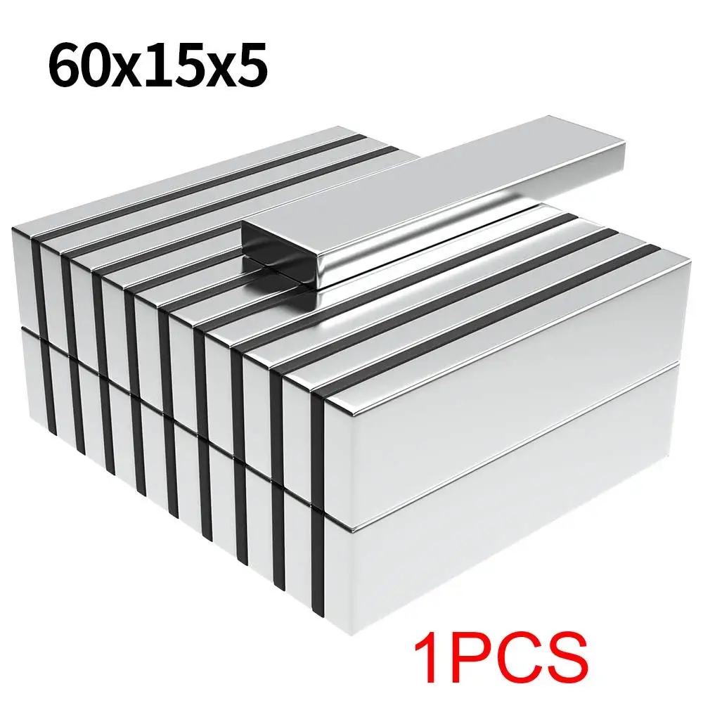 Supersterke Neodymium magneet N35 NdfeB Permanente magnetische imanes Blok Krachtige magneten Koelkast 60x10x3 60x10x5mm