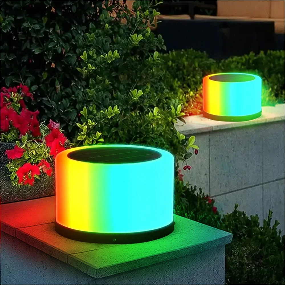 

5W Outdoor RGB Garden Column Lights LED IP54 Waterproof Column Lights Garden Landscape Solar Landscape Column Lights