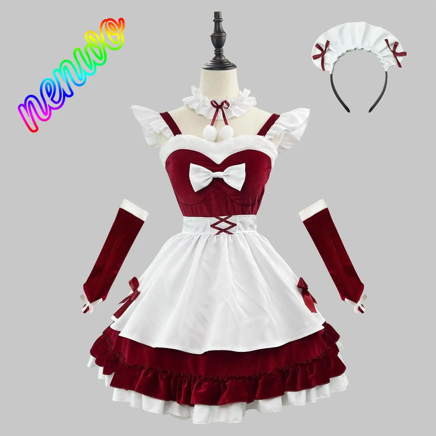 Christmas cosplay anime BPure Seductive Velvet Maid Christmas Costume Plus Cosplay Outfit Anime Game Character Roleplay disfraz