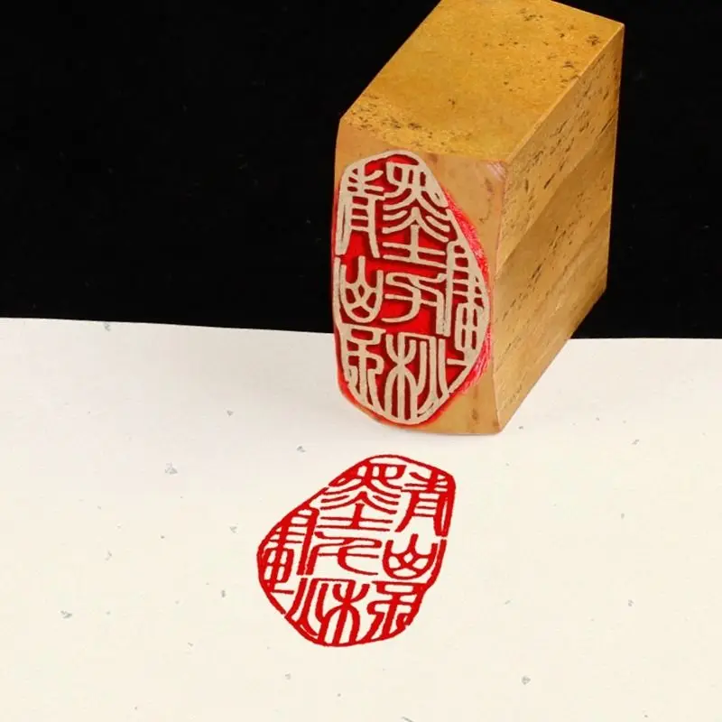Chinese Style Stone Finished Stamp Seal Plum Blossom Orchid Bamboo Finished Stamp for Scrapbook Painting Drawing Art Supplies
