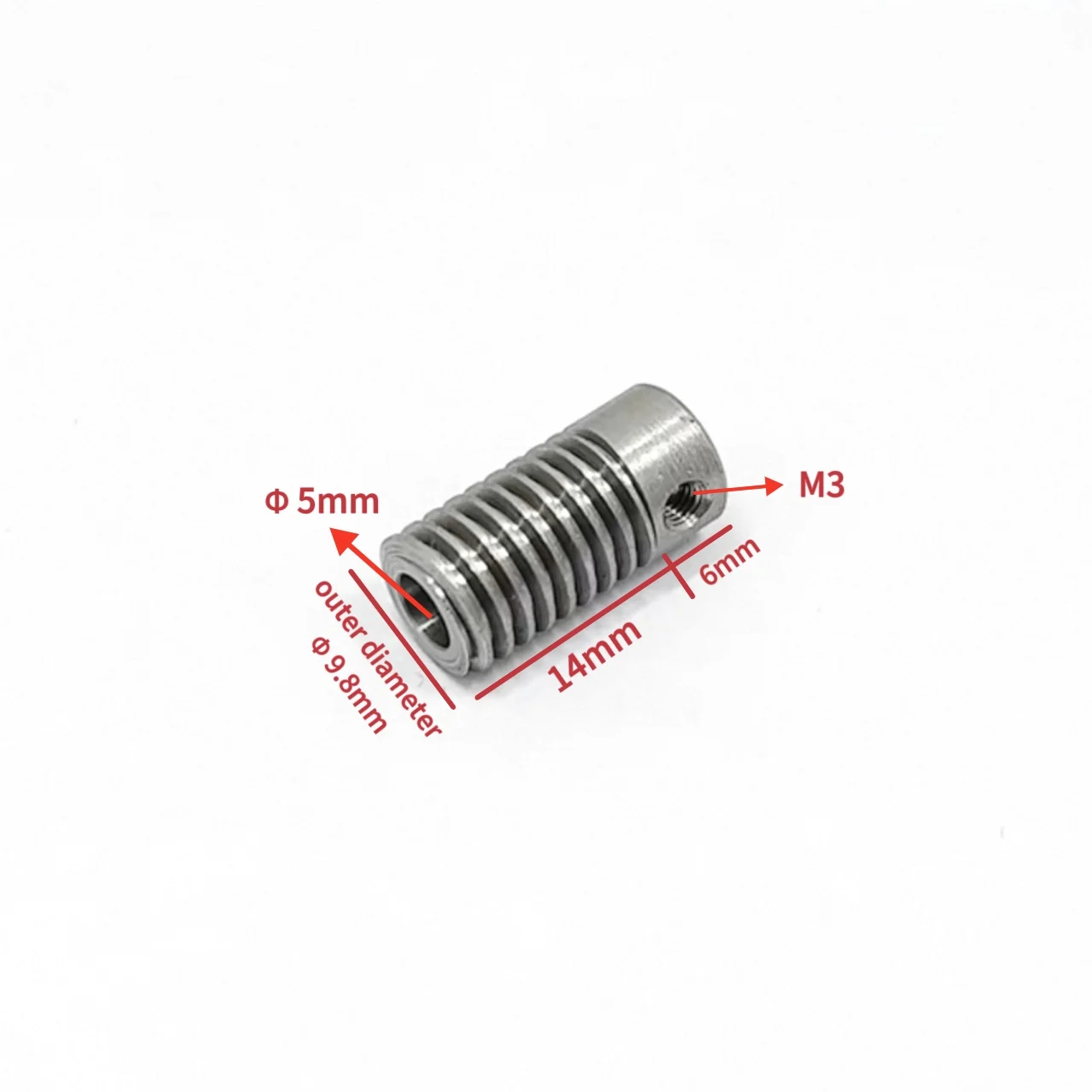 Low Noise 4mm-6mm Worm Gear Reducer 0.5M 1:20-60 Metal for Automation Assembly Line Design Instrument And Meter