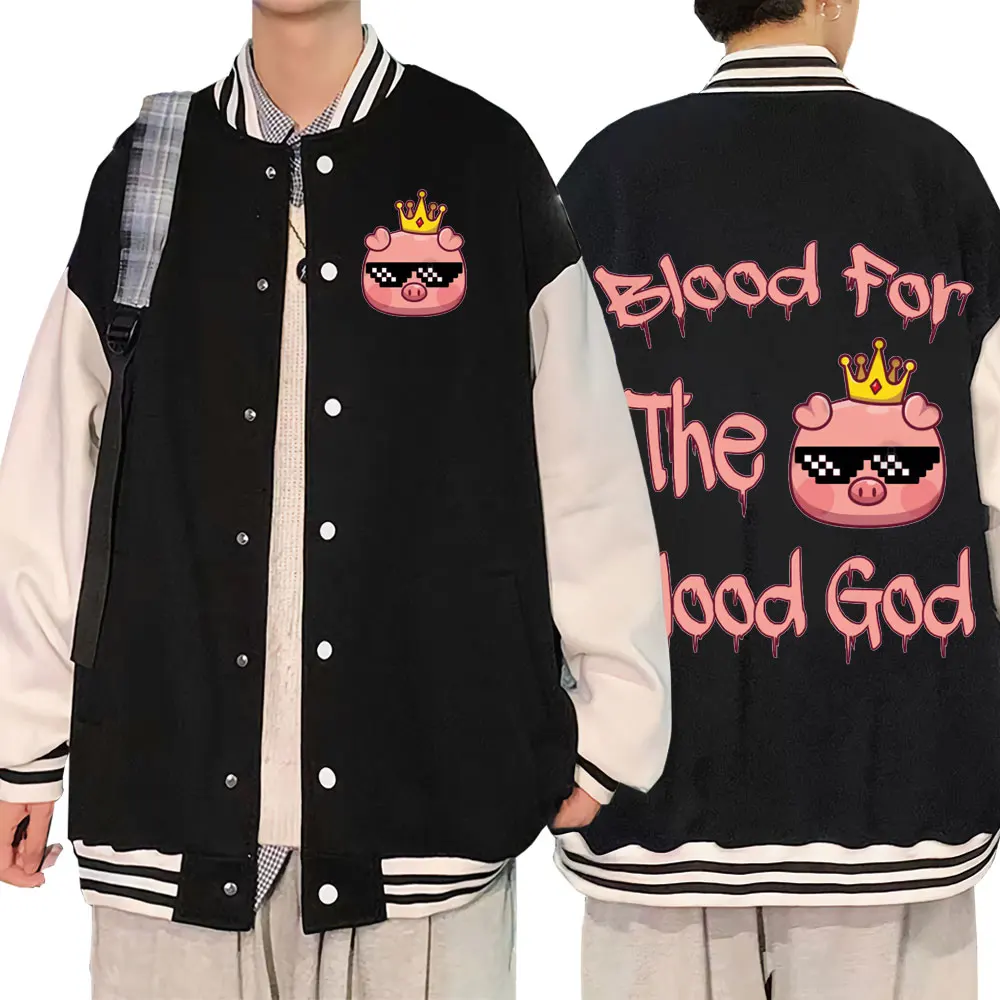 

Technoblade Merch 2D Game Print Baseball Uniform Men Women Oversized Bomber Jackets Streetwear Casual Cardigan Outerwear Coats