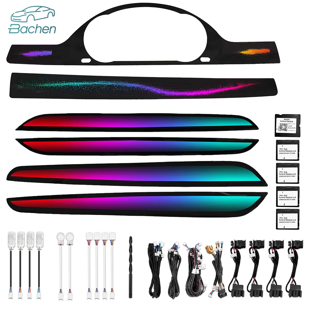 Upgrade Full Set Symphony Car Interior Ambient LED Lighting for Volkswagen CC 2013-2018 Strip Accessories Decoration