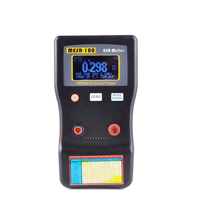 

MESR100 ESR Capacitance Ohm Meter Professional Measuring Resistance Capacitor Circuit Tester