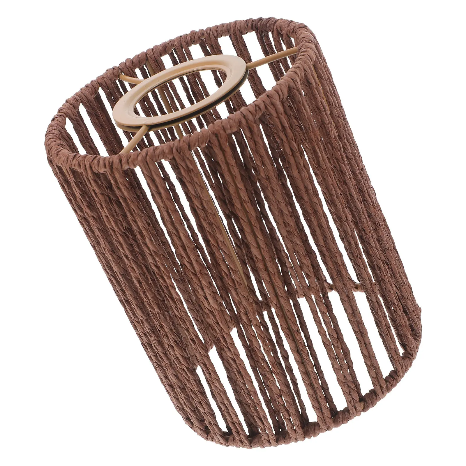 

Миниатюрный абажур из бумажной веревки в стиле бохо, цилиндрический, для ламп E27, для подвесных, напольных, настенных светильников, бра, люстр, декоративный, сменный