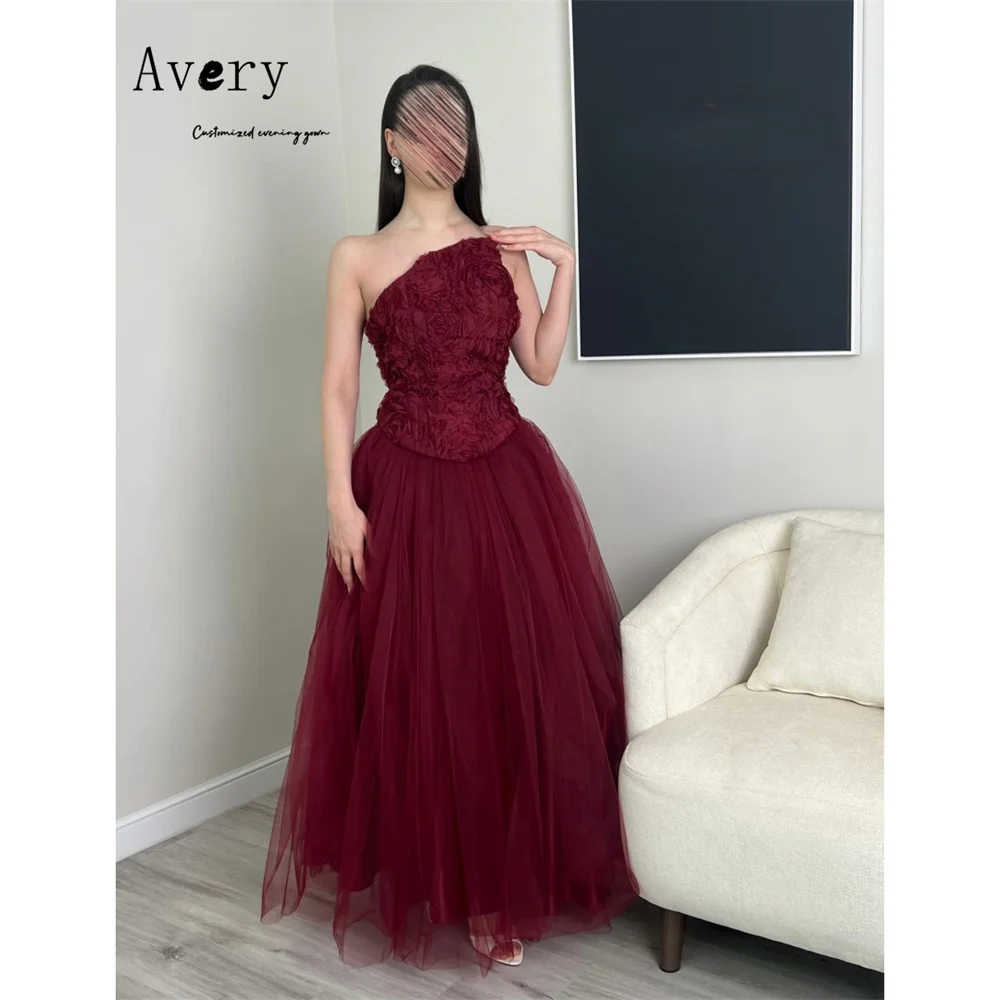 

Avery Customized Burgundy A-line Flowers Sleeveless Elegant Dresses for Women Long Party Dresses Woman Women's Ball Gown Evening