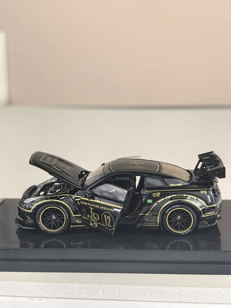 Pressofuso in scala 1:64 LB Nissan GTR R35 Grigio OldTime Simulazione Modello di auto Giocattolo da collezione Regalo Souvenir Display Ornamento