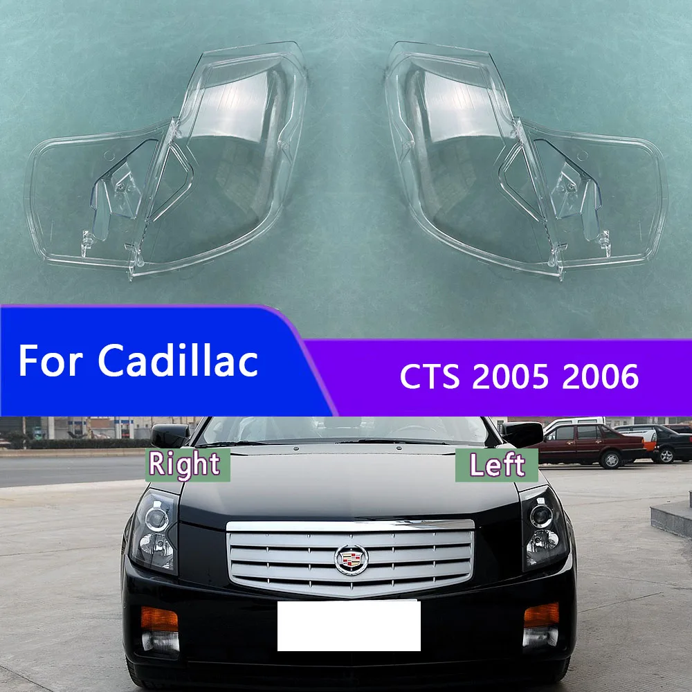 

For Cadillac CTS 2005 2006 Car Accessories Headlamp Shell Headlight Lens Cover Transparent Lampshade Plexiglass