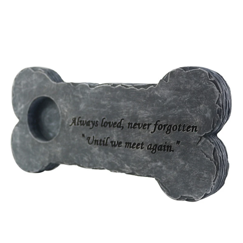 Memorial Pet Tombstone Mold Dog Bone Paw Shape Epoxy Resin Casting Silicone Molds Photo Frame Candle Holder DIY Making DropShip