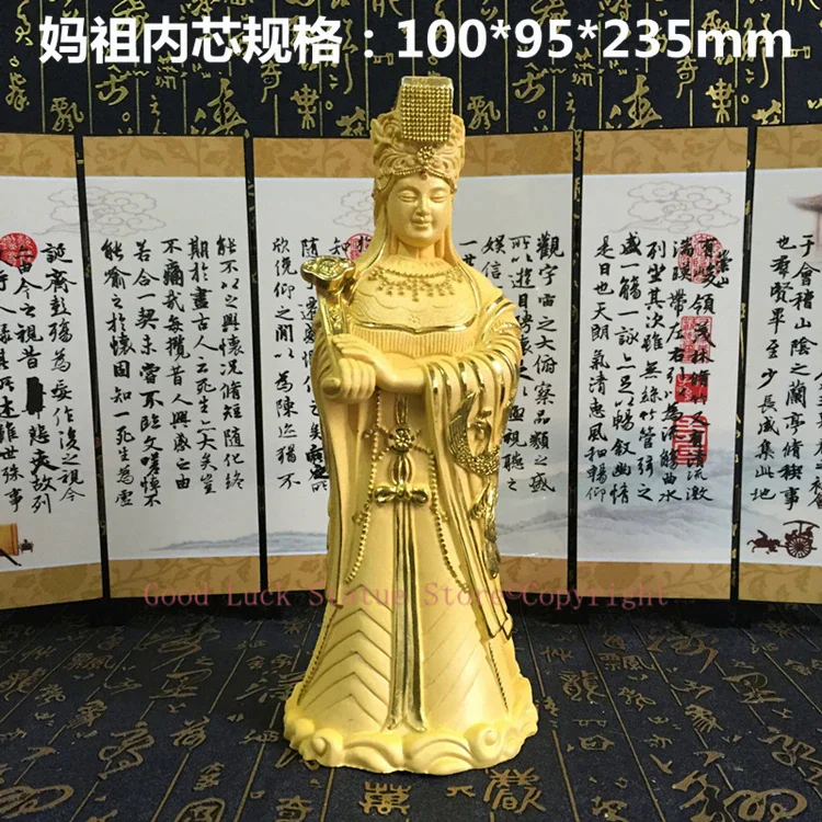 

24CM large # BEST GIFT Southeast Asia HOME company SHOP Talisman gold-plating Mazu, the sea god Matsu Bless Auspicious buddha