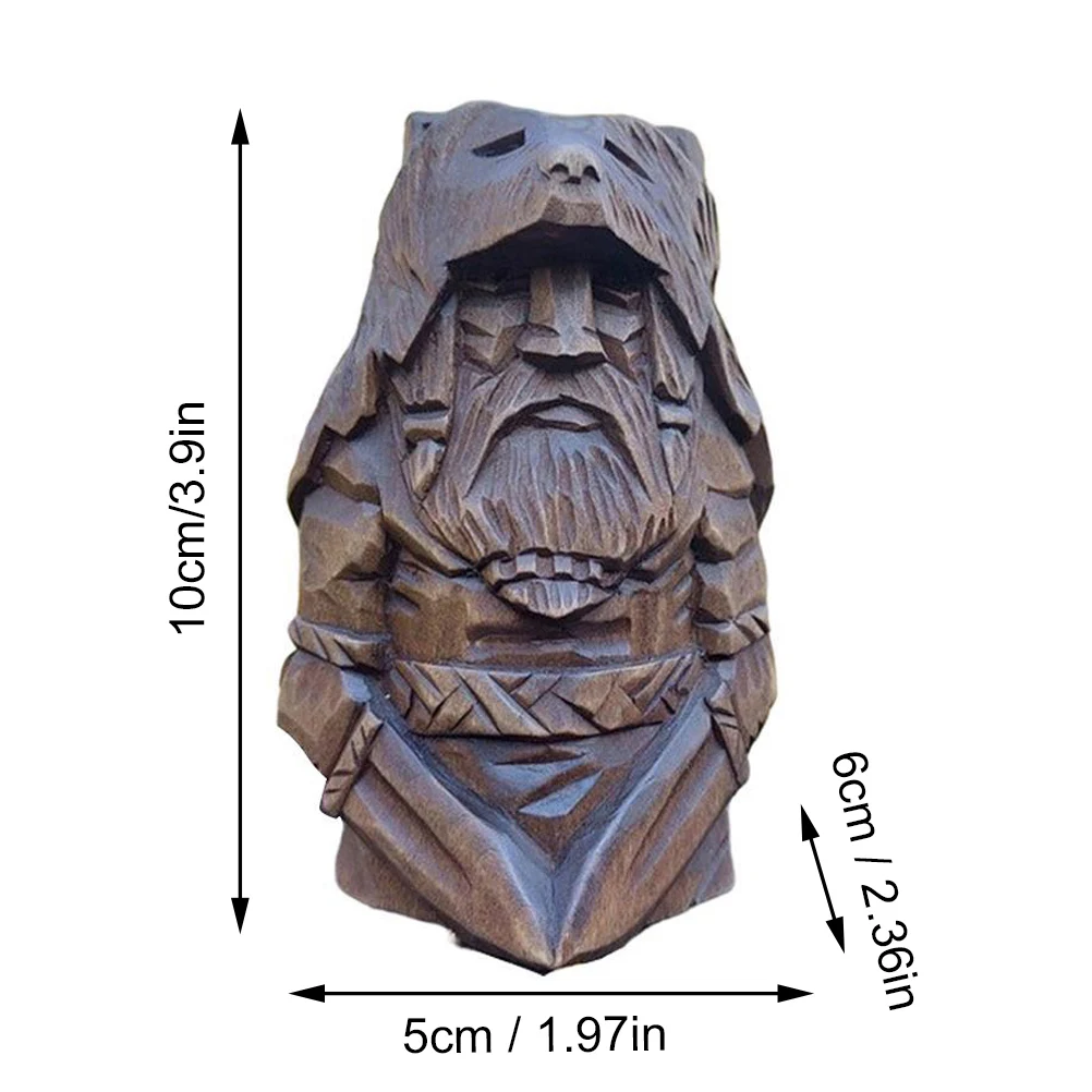 Odin Thor Harz Wikinger Statue Kunst Handwerk Ornamente für Zuhause Outdoor Garten Dekoration – Detail 6