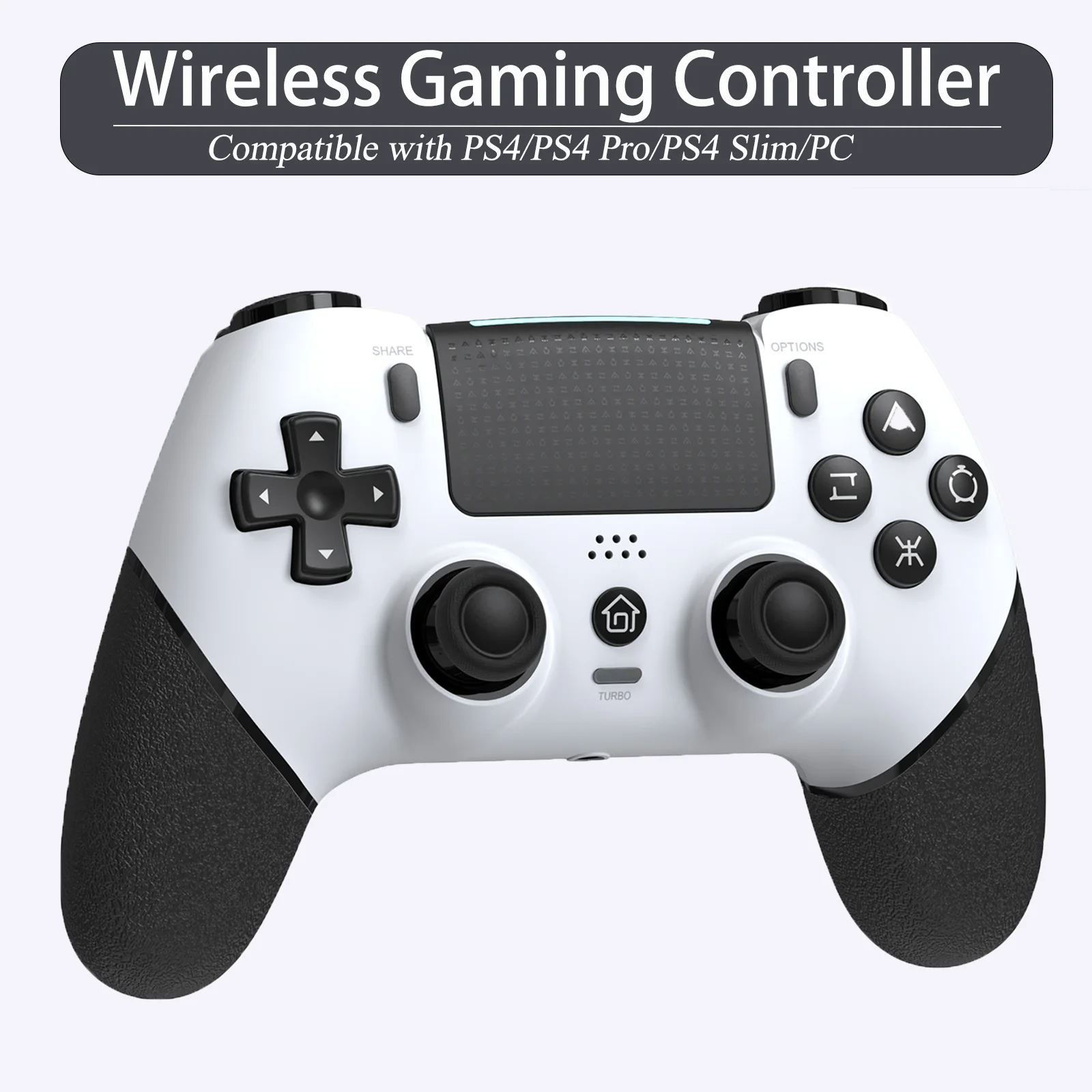 

For PS4/PS4 Pro/PS4 Slim Gaming Controller Wireless Bluetooth-Compatible Console Controller Dual Vibration Joystick for PC