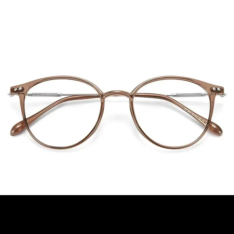 

New Ultra-light Eyewear Retro Round Optical Prescription Eyeglasses Fashion Flexible TR90 Decorative Frame Men and Women 90045