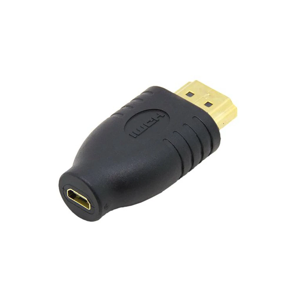 Micro HDMI to standard HDMI adapter HDTV compatible converter Black standard HDMI plug type A to Micro HDMI type D female adapte