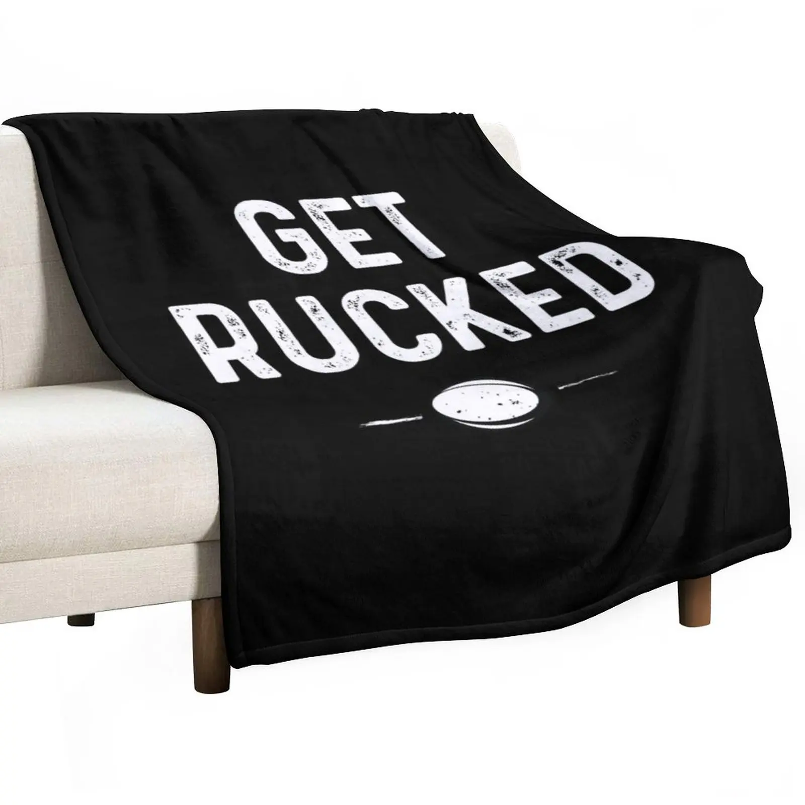 

Get Rucked Rugby Throw Blanket Flannel Fabric Sofa Blanket Luxury Designer Blanket