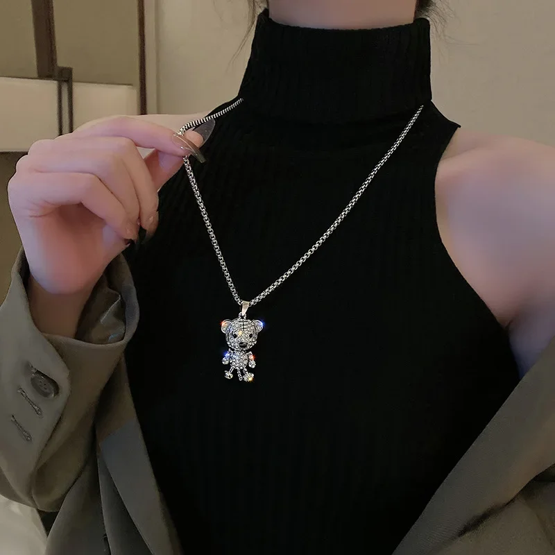 Collana di tigre squisita e carina personalità della moda arti mobili ciondolo animale nicchia lunga catena clavicola regalo del partito