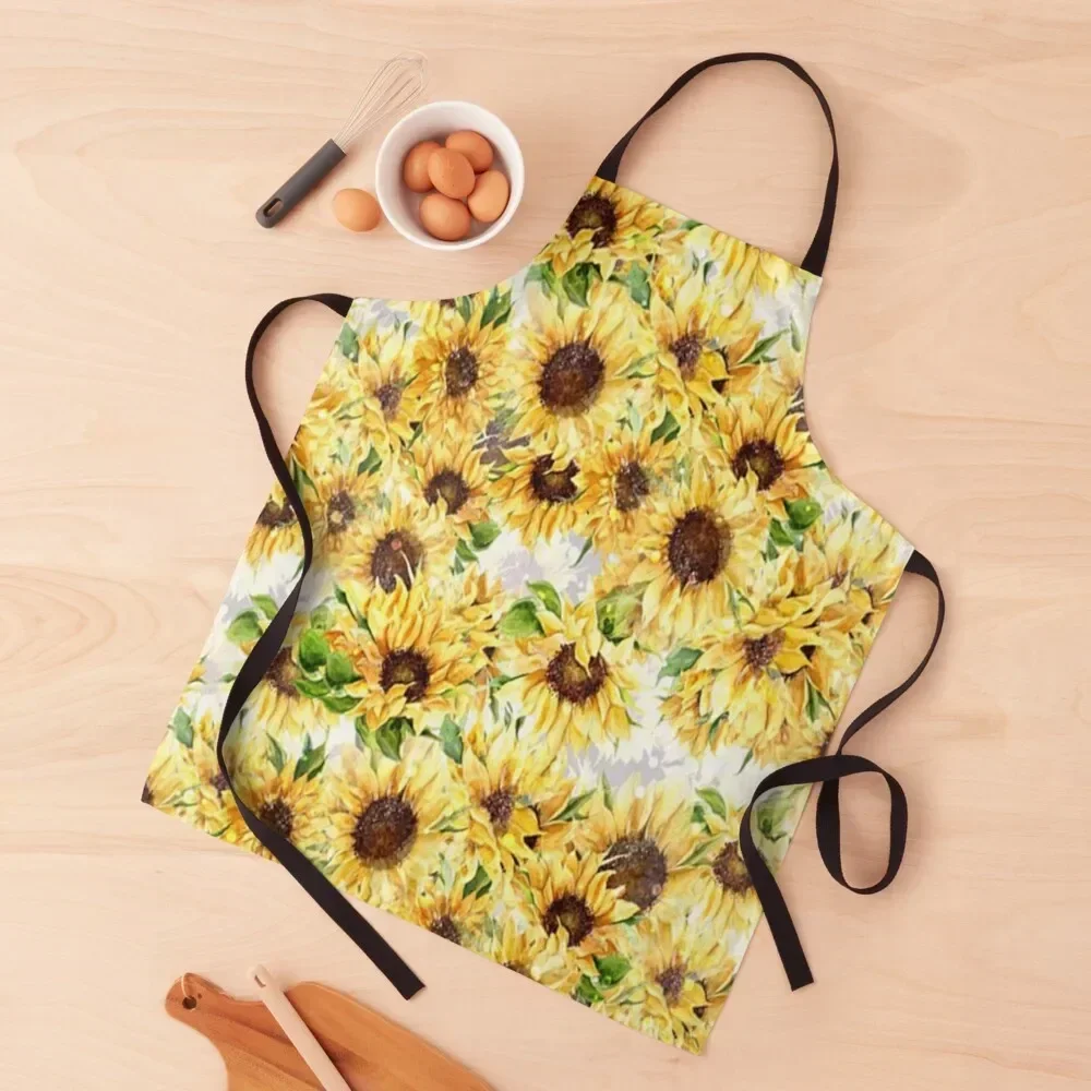

Vintage Sunflower Bakers Apron men's barbecue Kitchen Front Apron