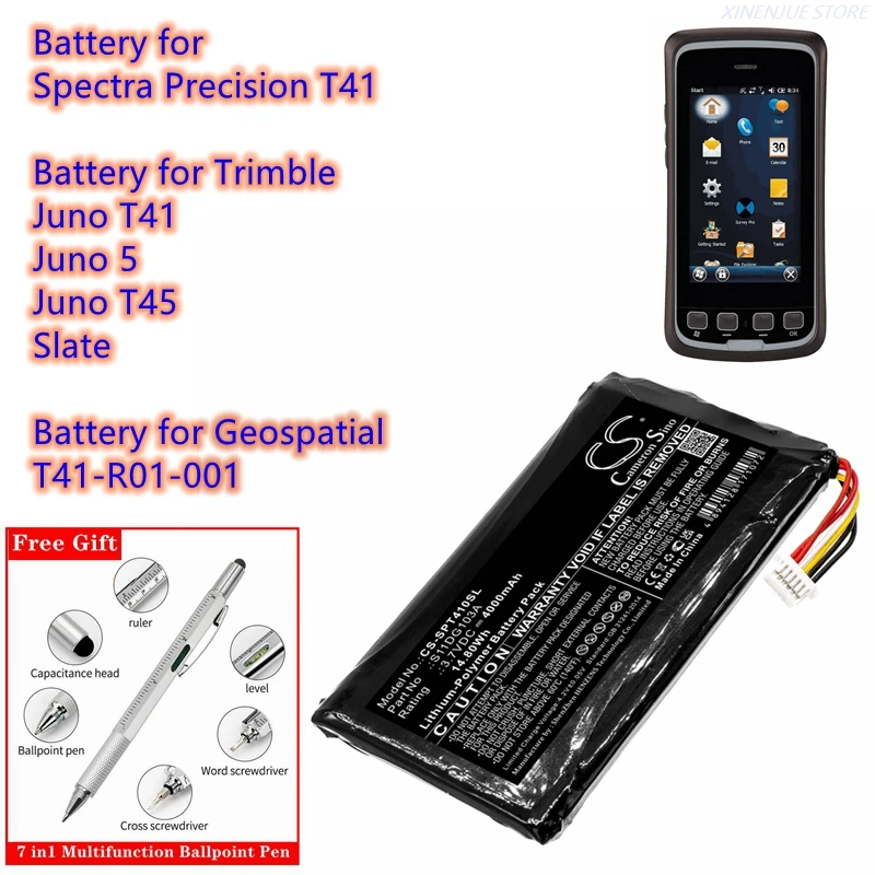 T41용 배터리 추천 및 실사용 리뷰: Spectra Precision, Trimble Juno 장비에 최적화된 3.7V 4000mAh S11DG103A