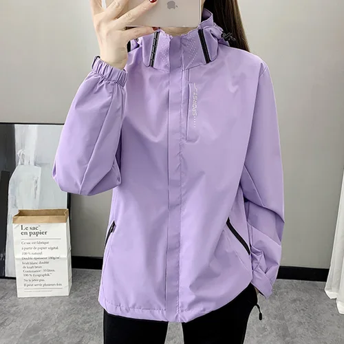 Chaqueta impermeable para escalada al aire libre y senderismo para mujer, abrigo deportivo con capucha para senderismo y montaña, impermeable, 2024