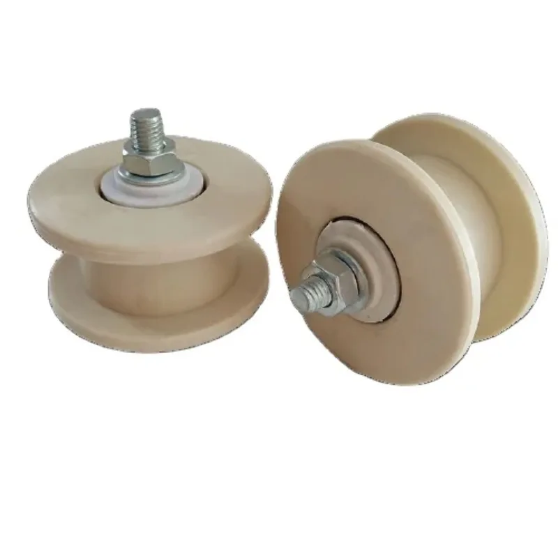 

passenger hoist cable counter roller guide roller gate roller nylon wheel for construction building hoist spare parts