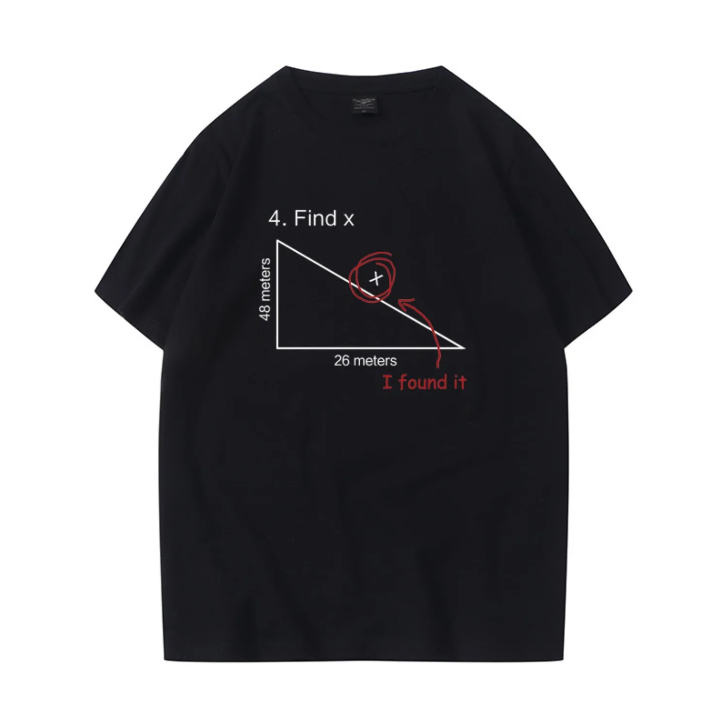 Men T Shirt Math Is Easy Here It Is Funny Math Teacher Student Letters Male T Shirt Summer Leisure Tees Streetwear T-shirt