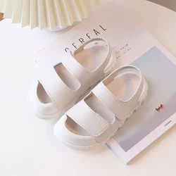 Kids Summer Sandals Children Beach Shoes Boys Girls Casual Sandals Simple Anti-Slippery 2024 New Toes-covered Anti-kick Soft