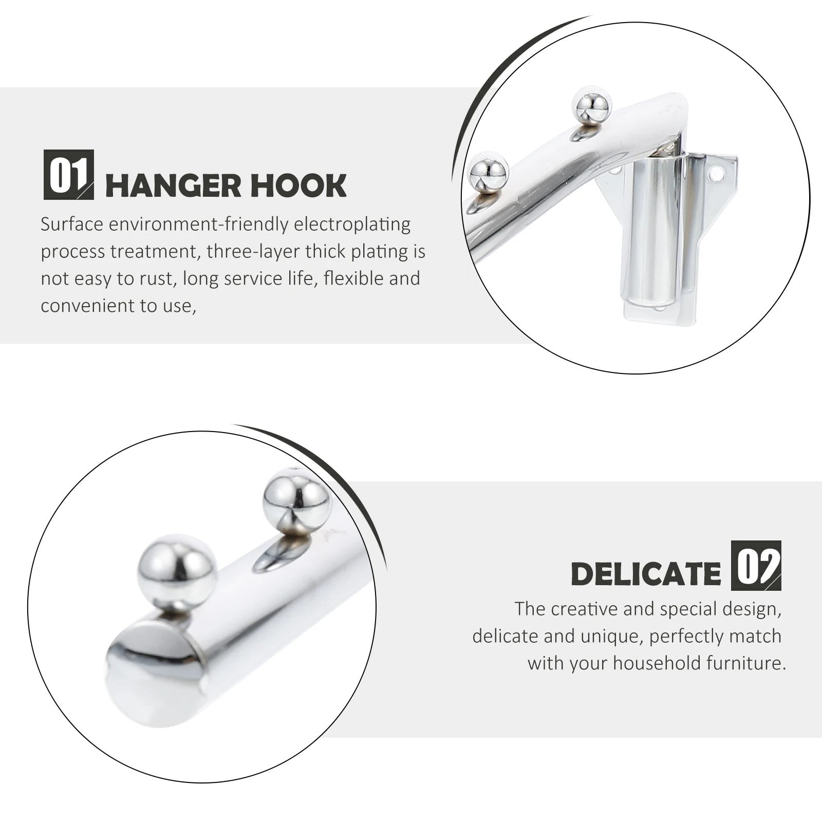 

Swivel Hanger Hook Wall Mounted Clothes Hanger Heavy Duty Folding Garment Rack Swing ArmHooks Space Saving Design 180 Degrees