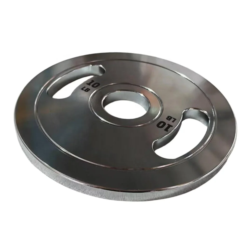 New Style Gym Fitness Steel Weight Plates 10 Pound Men Women Unisex Bodybuilding Power Lifting High Quality Chrome Barbell Discs