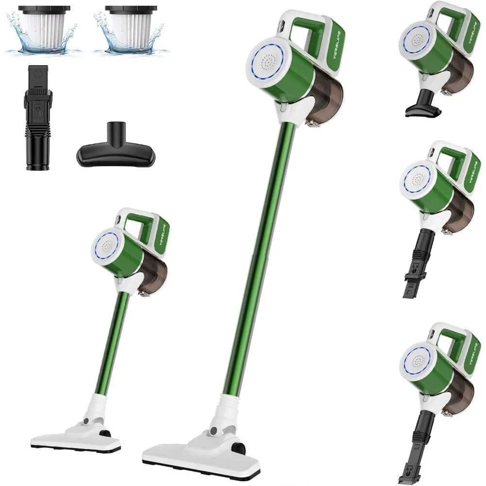 

Cordless Vacuum Cleaner, Cordless Stick Vacuum for Pet Hair & Hard Floors, 30Kpa Powerful Suction, Up to 35 Mins Runtime 6-in-1