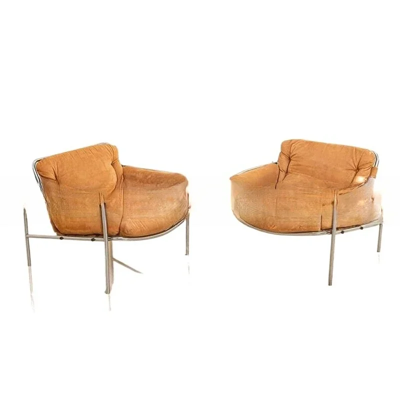 

Nordic minimalist, modern, sofa living room, wrought iron sofa