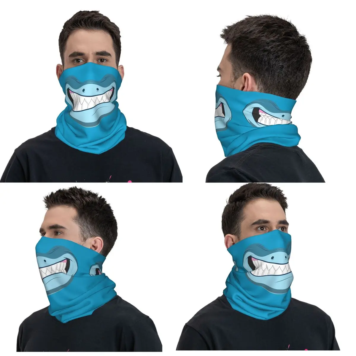 Shark Face Mask Bandana Neck Cover Printed Wrap Scarf Multi-use Cycling Scarf Outdoor Sports For Men Women Adult Washable