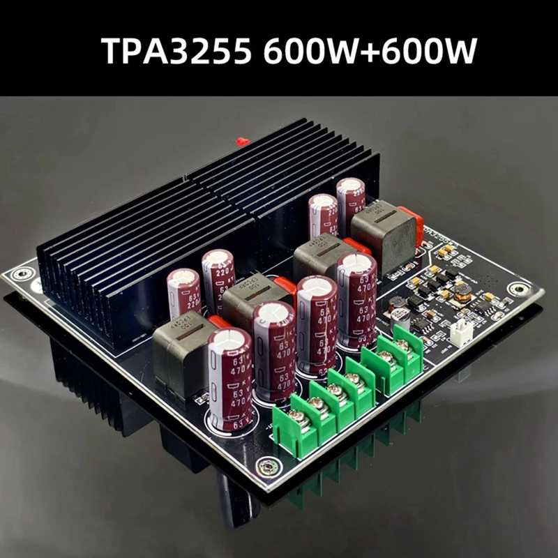 1200W Dual TPA3255 Bluetooth Power Amplifier Board 600W+600W 2.0 Hifi Stereo Home Music Class D Amplifier TL072 Op Amp