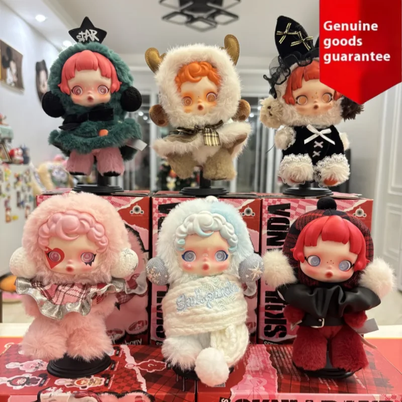 Véritable nouveau Skullpanda hiver symphonie série boîte aveugle belle Skullpanda pendentif vinyle poupée Arcane boîte jouets à collectionner cadeau