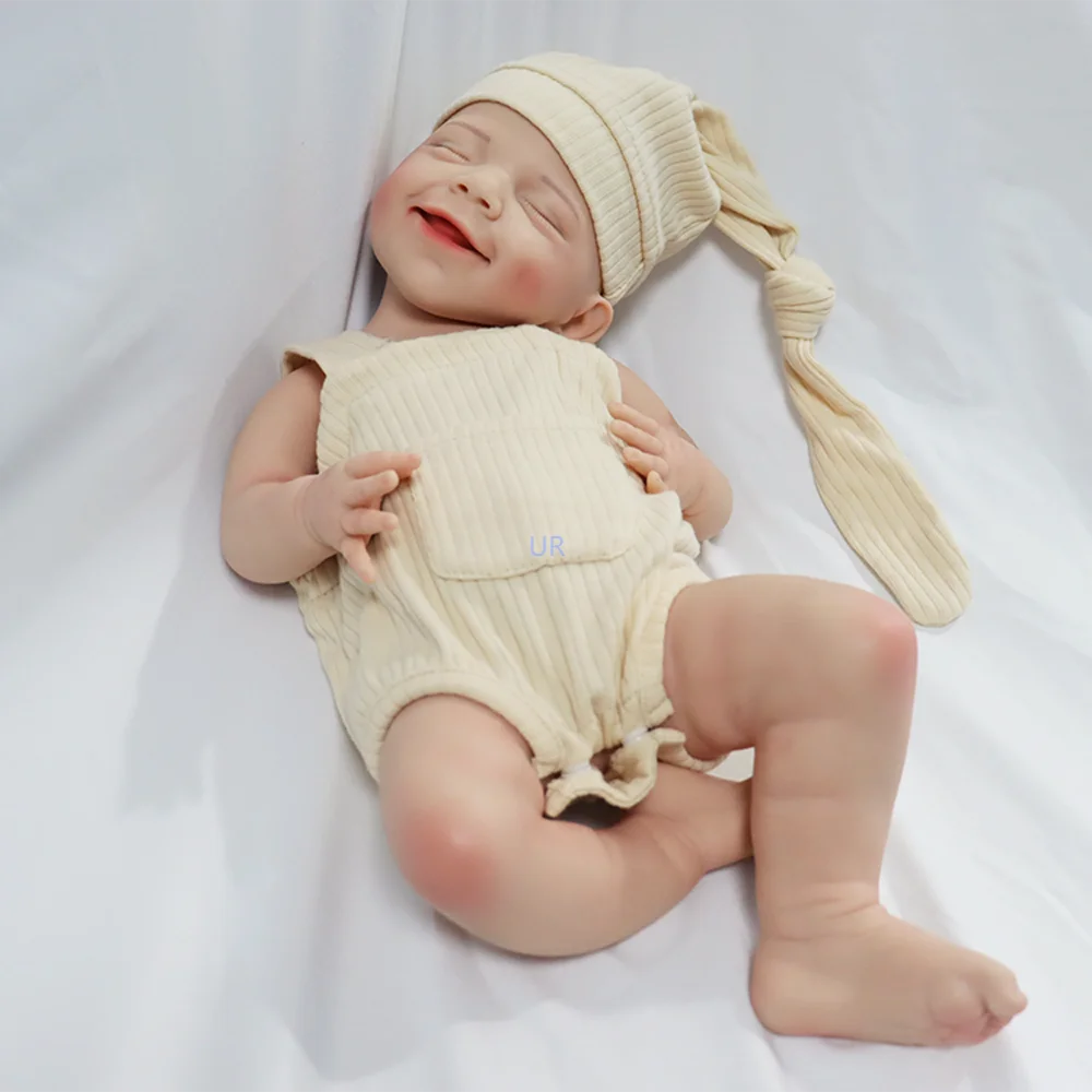 17”Reborn Baby Girl Full Body Silicone Doll 6.1 Lbs Chubby Newborn Soft Floppy Mini Reborn