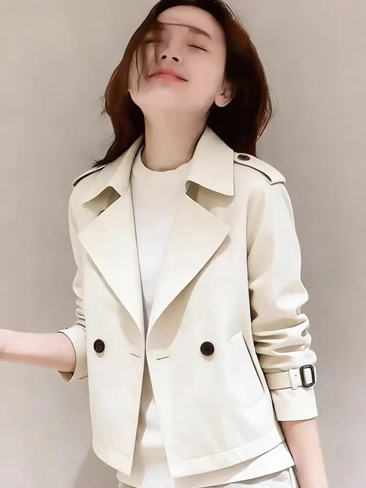 Casual Loose Women's Short Coat Jacket Spring Autumn Fashion Slimming Comfortable Breathable Ladies' Top Button up Style