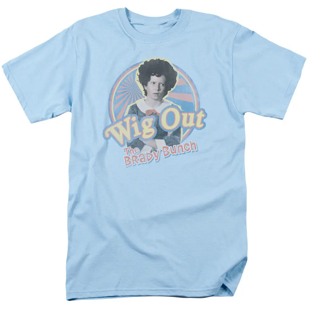 The Brady Bunch Wig Out Light Blue T Shirt