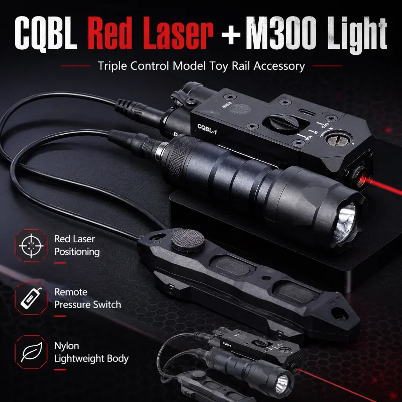 Adjustable CQBL Positioning Sight Controllable Red Laser Under Mount Nylon Housing Hobby Toy Parts