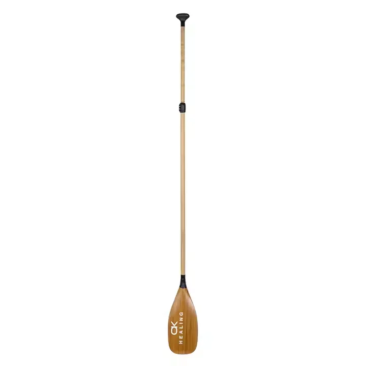 Carbon Fiber/Glass Hybrid SUP Paddle - Ultra-Light For Inflatable Boards | Bamboo Design Water Sports Accessory