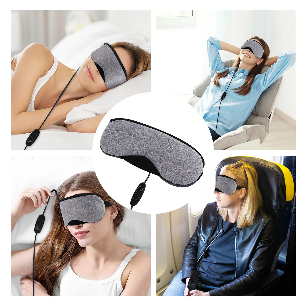 

Heating Eye Steam Warm Rechargeable USB Protective Steam Warm Eye Mask Sleep Eyewear Circulation Fatigue Gifts