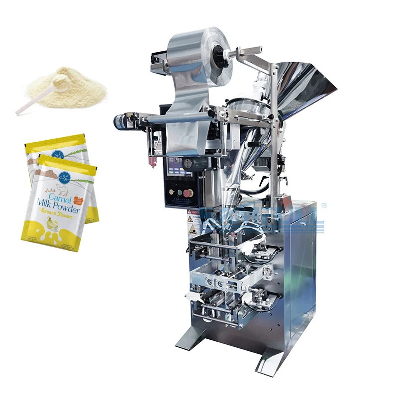 Small Automatic Coffee Milk Chocolate Powder Packing Machine Three Side Seal Sachet Honey Powder Packing Machine