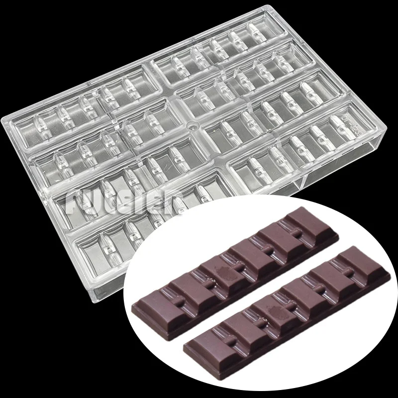 35g Polycarbonate Chocolate Bar Mould Baking Candy Bar Mold Sweets Bonbon Cake Confectionery Tool