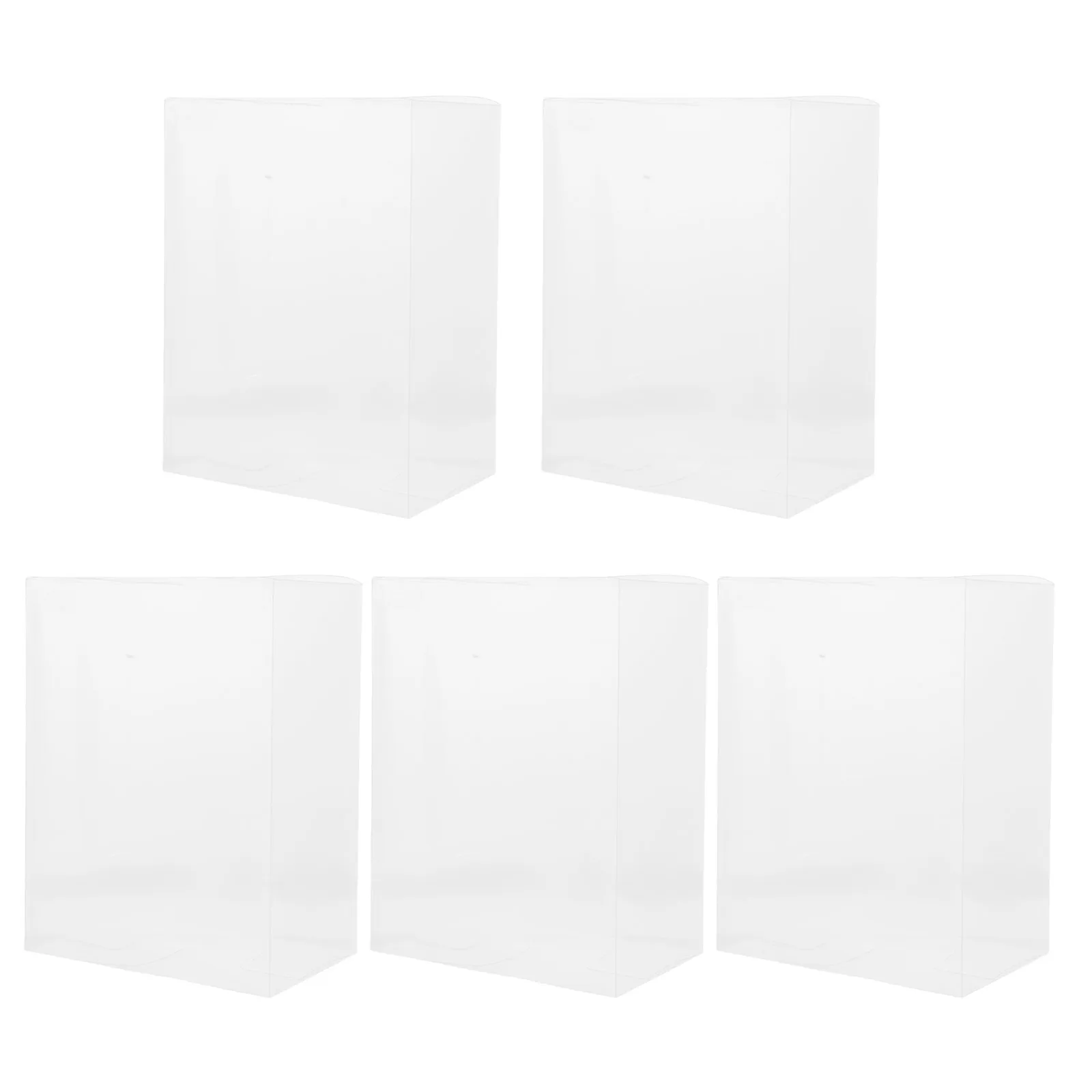 

5Pcs Stackable Clear Display Case For Collectible Miniatures Transparent Dustproof Box For Doll And Figure Storage Aficionados