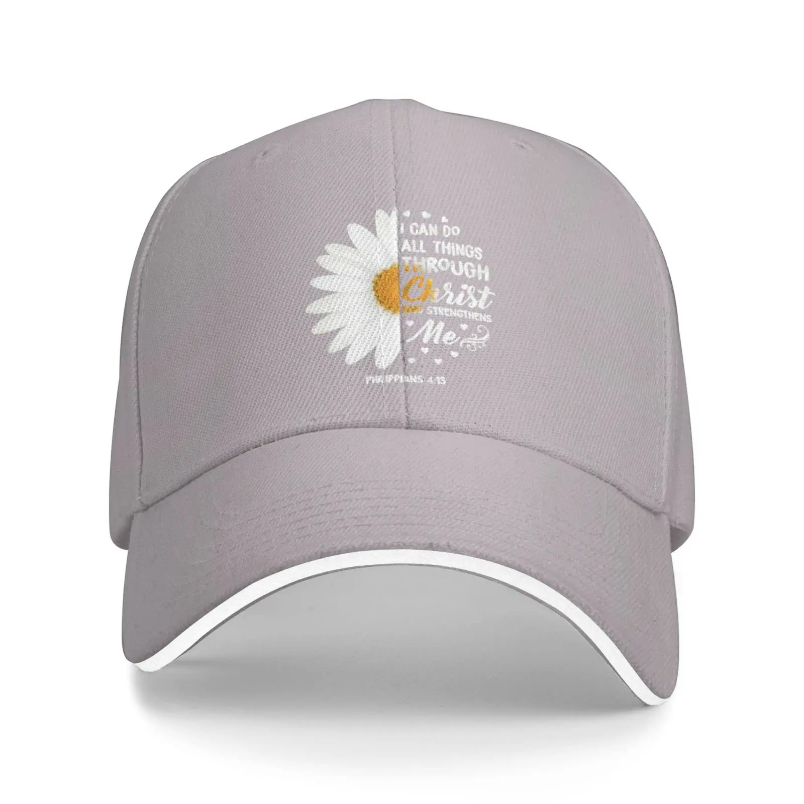 I Can Do All Things Through Christ Printed Baseball Cap Women Cowboy Hat Trucker Men Dad Sun Hats