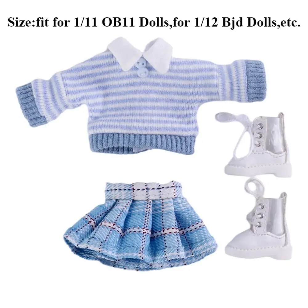 New Cute Doll Handmade Clothes Fashion DIY Doll Skirts Set Replaceable Kids Gift Toys For 1/11 OB11 Dolls/for 1/12 Bjd Dolls