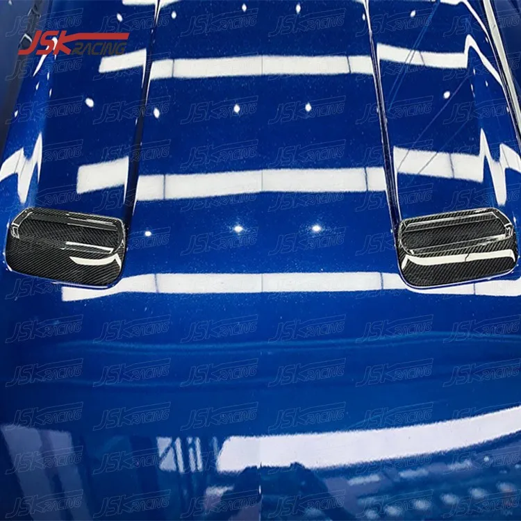 OEM Style Carbon Fiber Hood Vents for 2018-2020 Ford Mustang