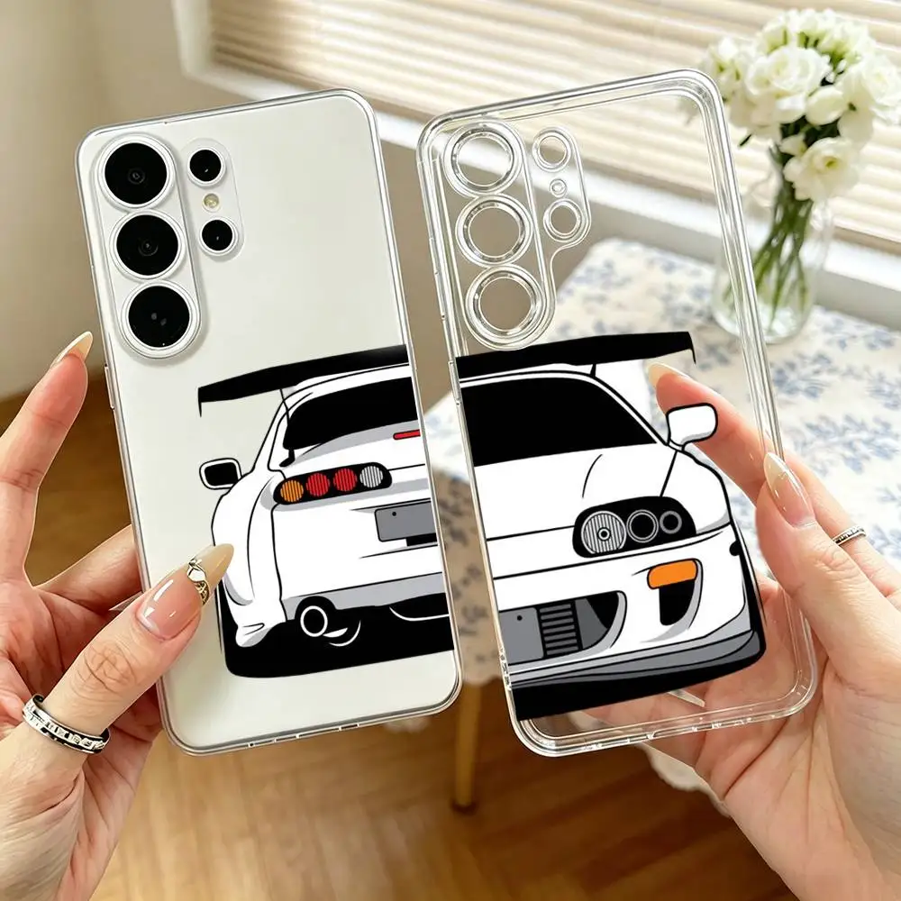 Supra Super Sports Car   Phone Case For Samsung S25,S24,S21,S22,S23,S30,Ultra,S20,Plus,Fe,Note,10,9,5G Transparent Cover